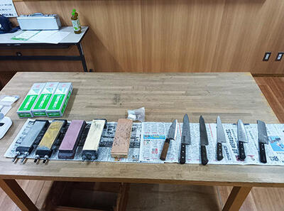 刃物研ぎ講習（佐久市）が開催されました